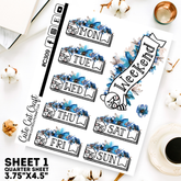 Blue Florals || Planner Paige
